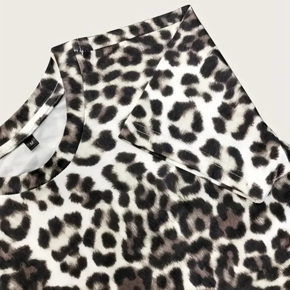 NWT Black Leopard print soft bodysuit - Picture 3 of 6